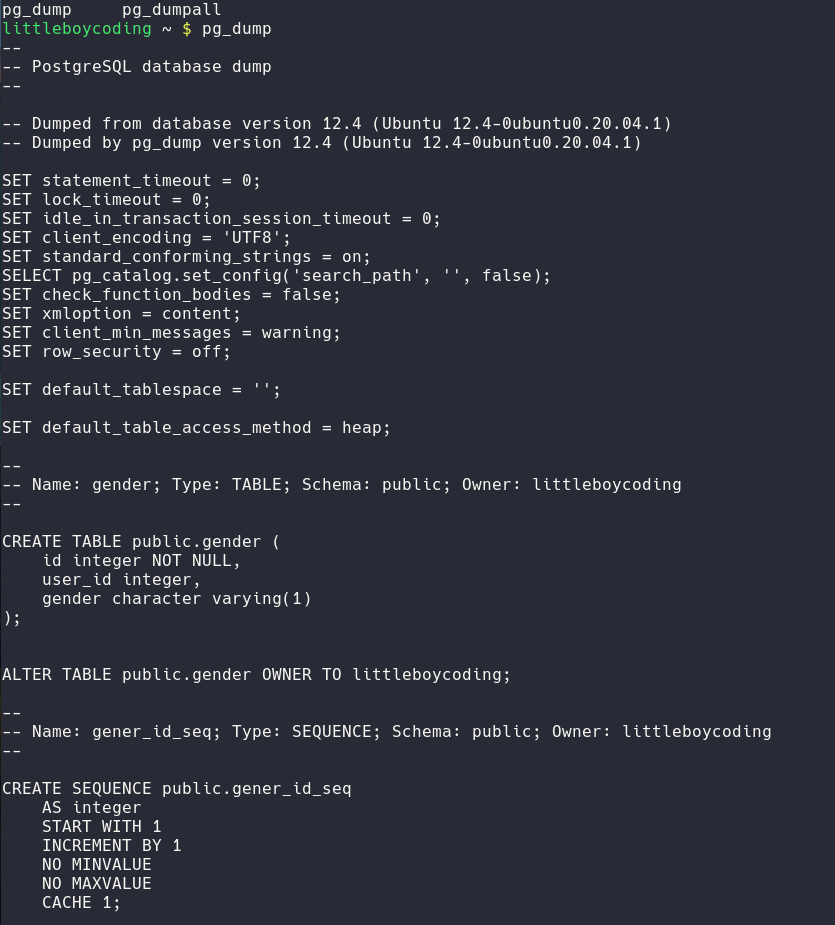 Postgres sql